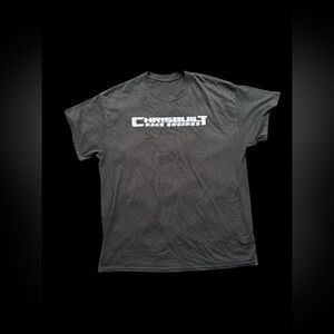 ✨Grey and white vintage racing tee racing✨